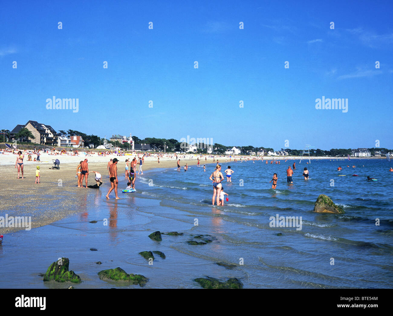 Carnac Beach, tagsüber Blick Stockfoto