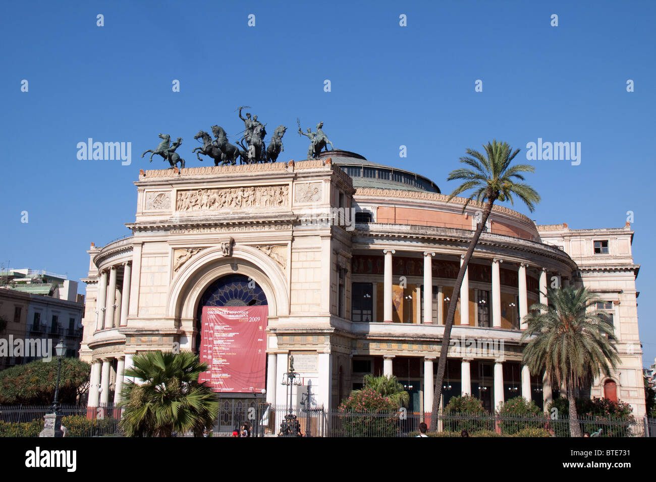 Teatro Politeama Garibaldi in Palermo, Sizilien, Italien Stockfoto