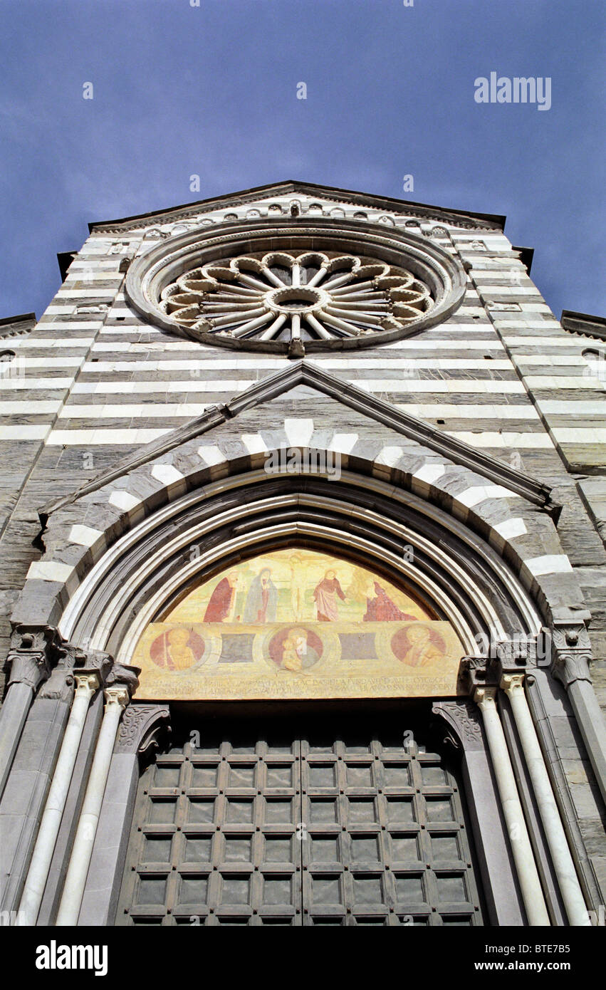 Fassade Fieschi Basilika San Salvatore, Anlage-Genua Stockfoto