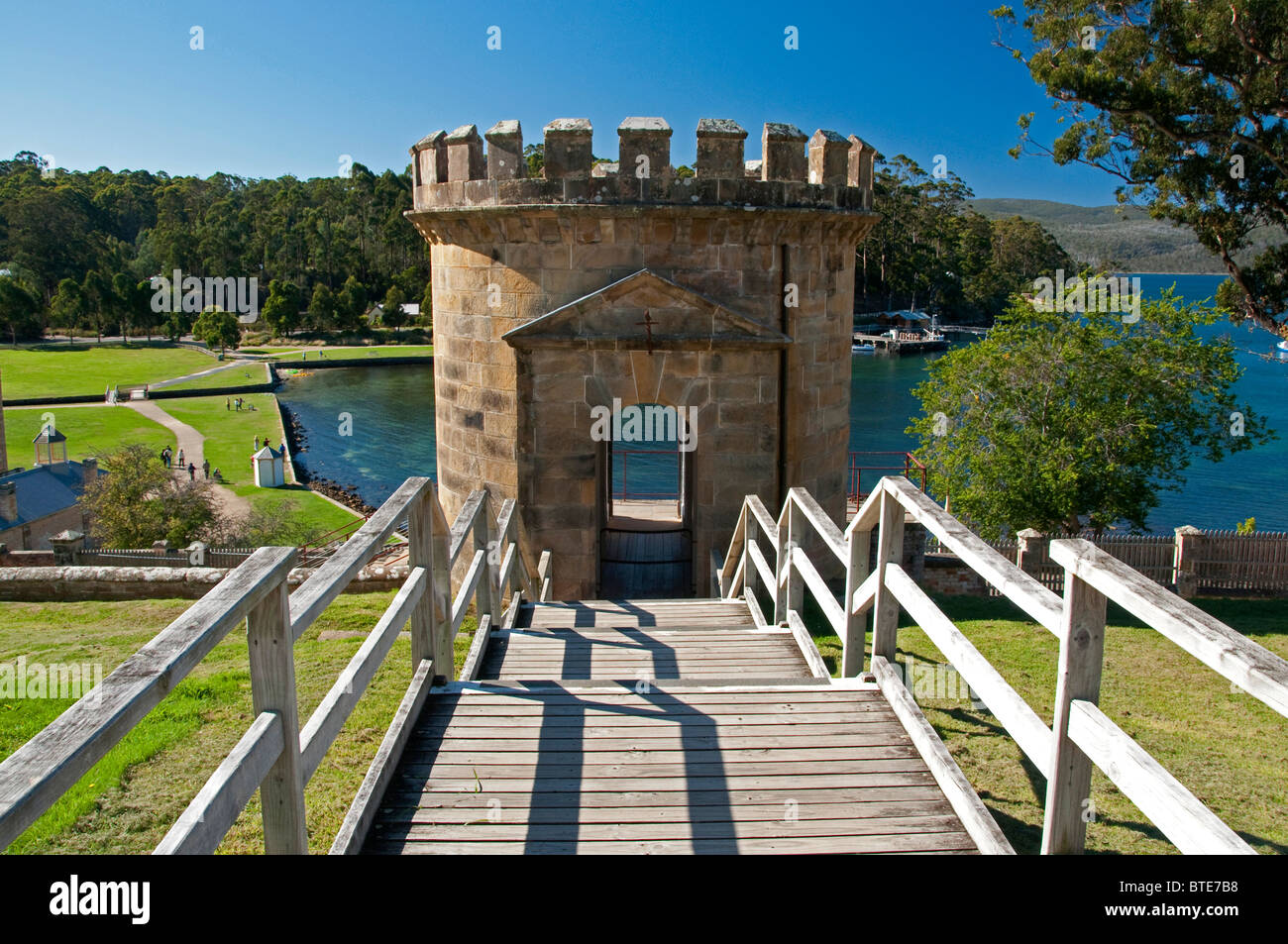 Wachturm bei Port Arthur Historic Site, Tasmanien, Australien Stockfoto