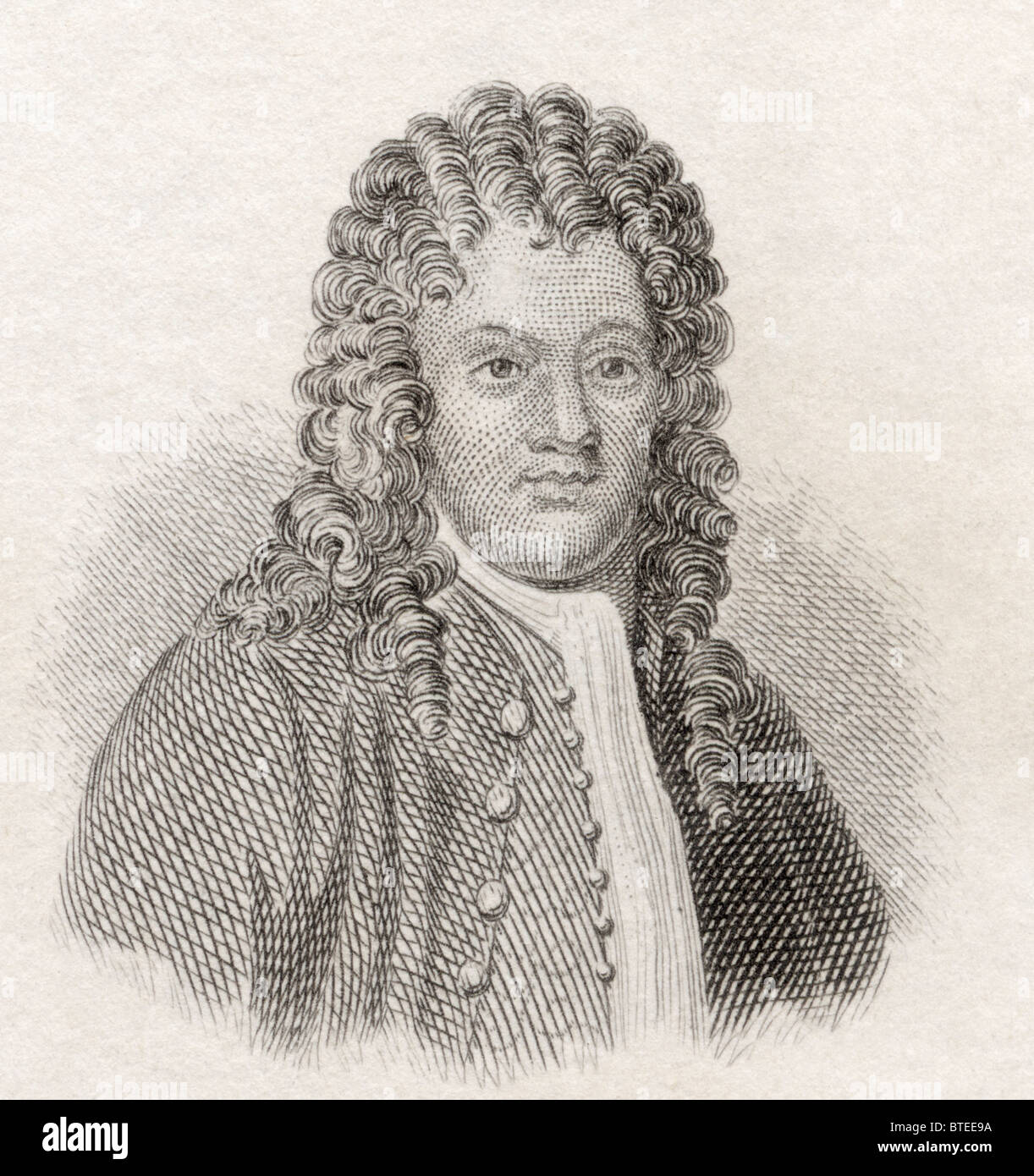 Sir Brook Taylor, 1685-1731. Englischer Mathematiker, bekannt für Taylors Theorem und die Taylor-Reihe. Stockfoto