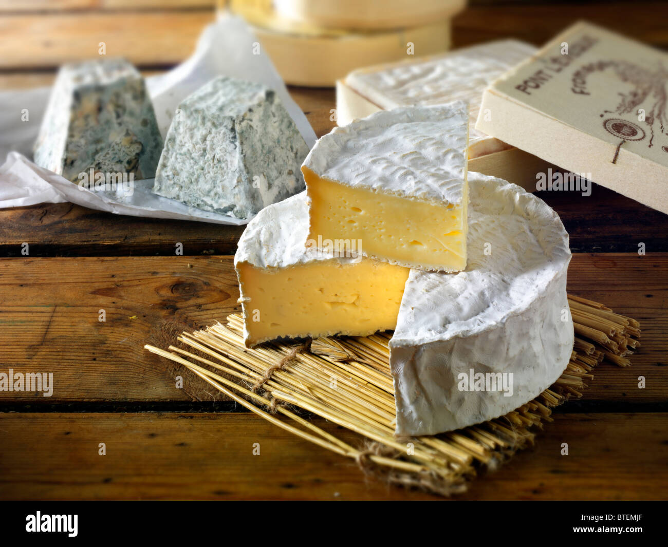 Traditionelle Coulommier französischer Käse Stockfoto