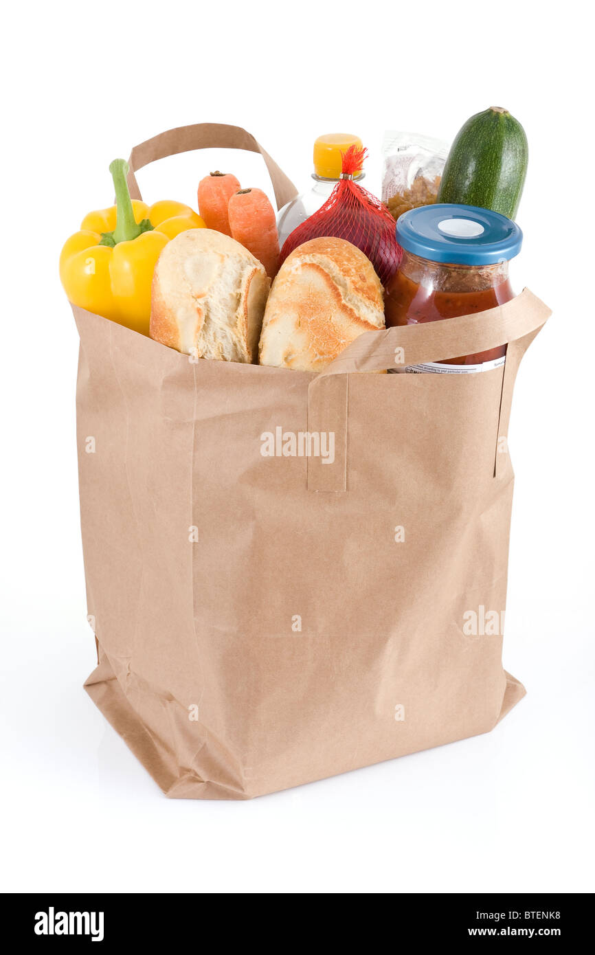 Tasche von Lebensmitteln Stockfoto