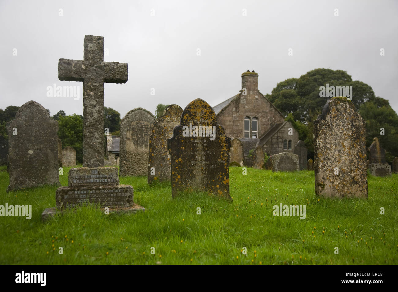 Gräberfeld, Widecombe-in-the-Moor Stockfoto