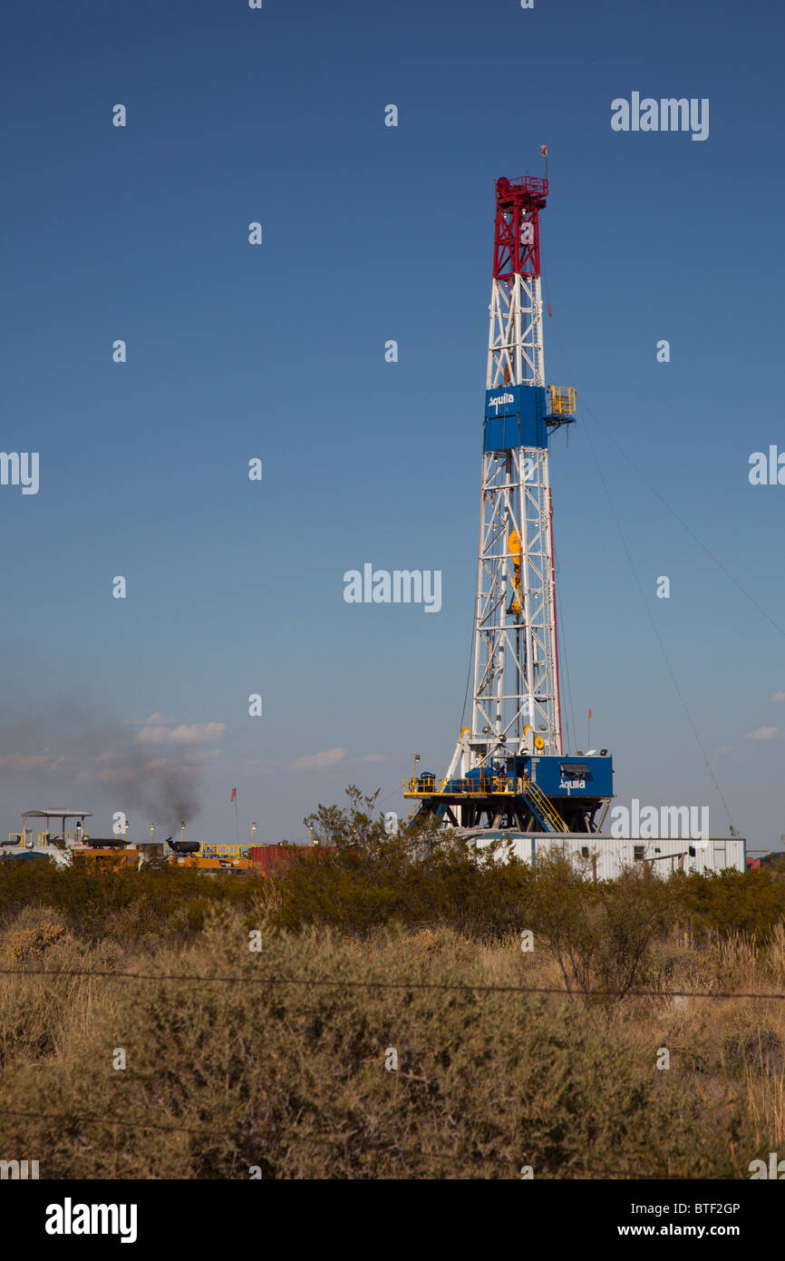 Pecos, Texas - einer Öl-Bohrinsel im Westen von Texas. Stockfoto