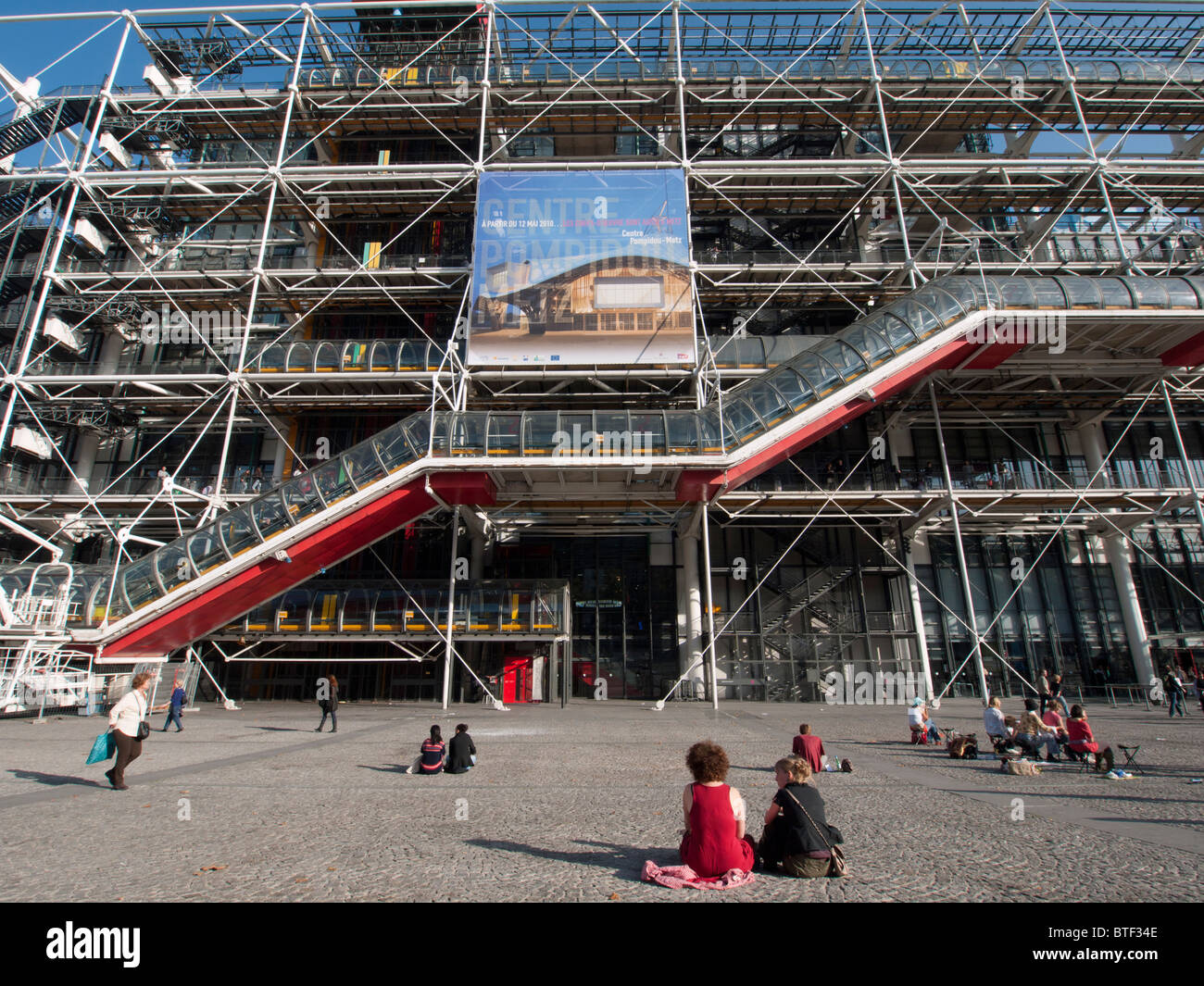 Blick auf das Centre Pompidou Museum für moderne Kunst in Paris Frankreich Stockfoto