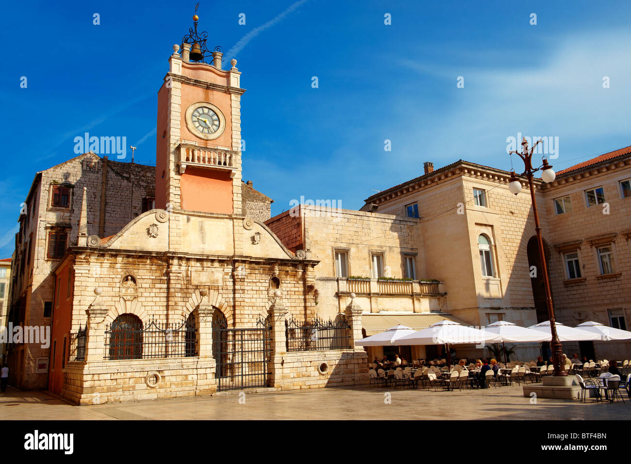 Zadar-Spätrenaissance guard Tower - 1562. Völker Platz, Kroatien Stockfoto