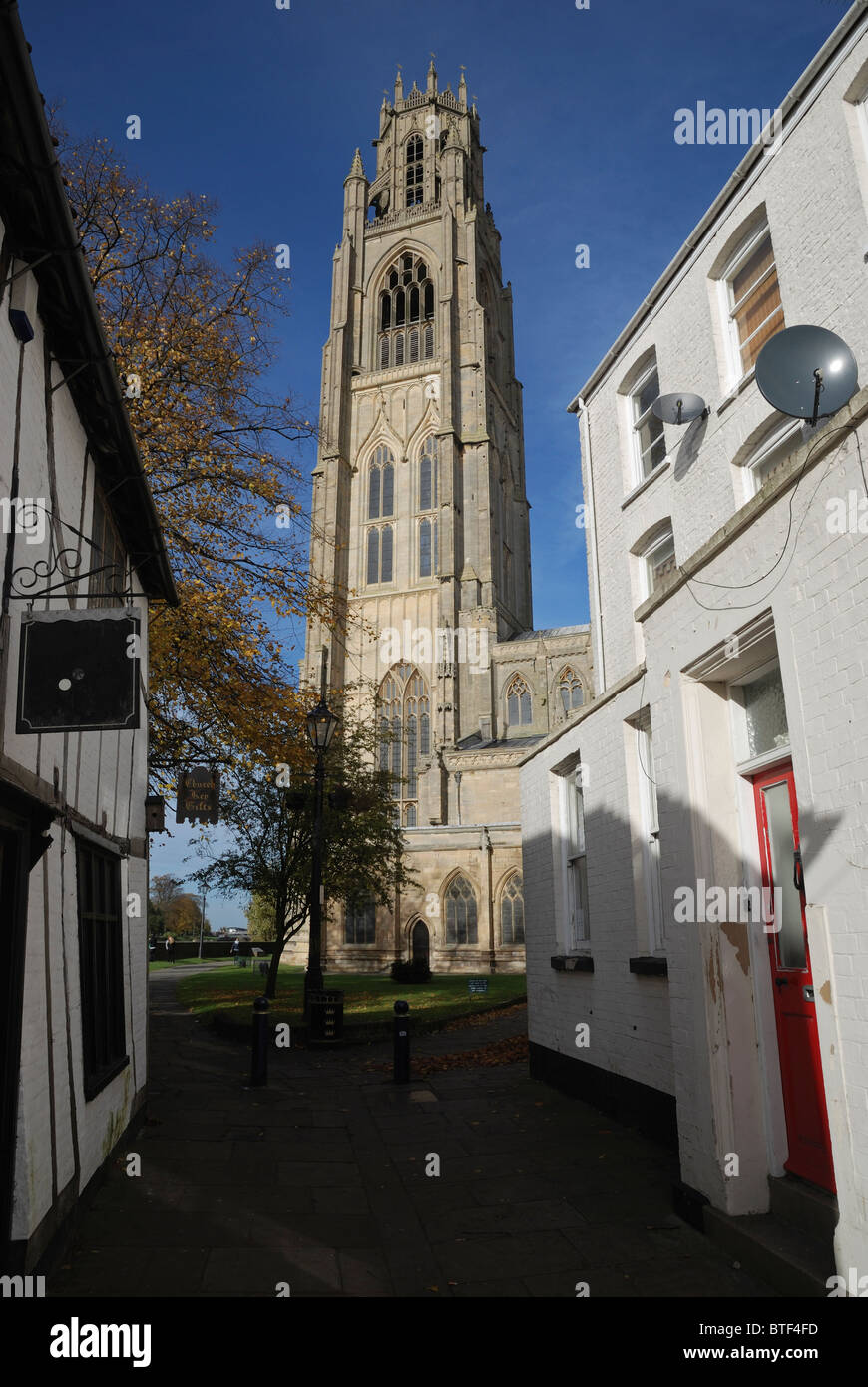 Kirche St. Botolph in Boston, Lincolnshire, England. Es ist berühmt für seine hohen Turm, bekannt als das "Boston Stump'. Stockfoto