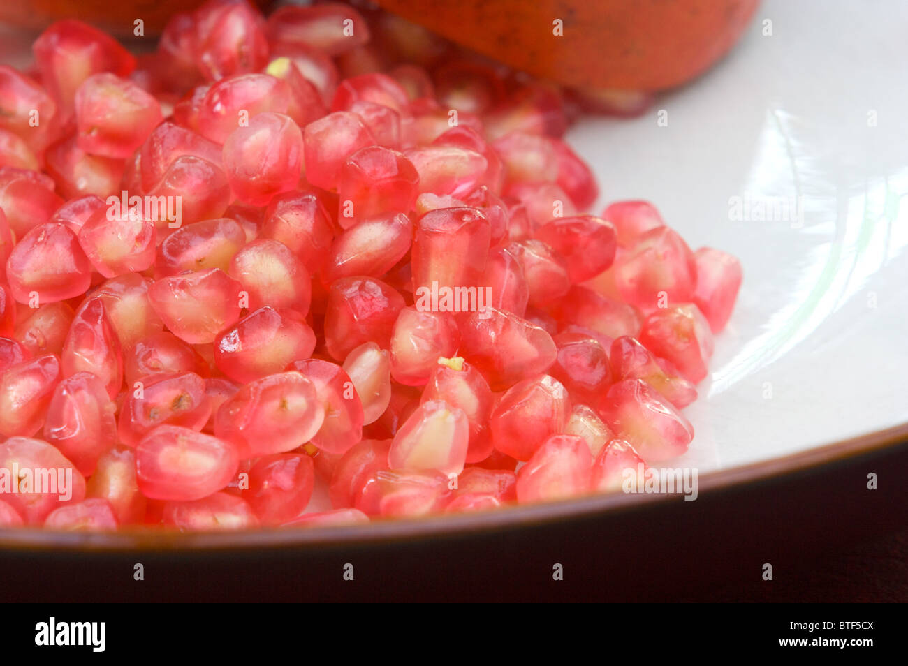 Granatapfel, Samen, Obst, exotische Früchte, gesunde Lebensmittel, Heilmittel, Stockfoto