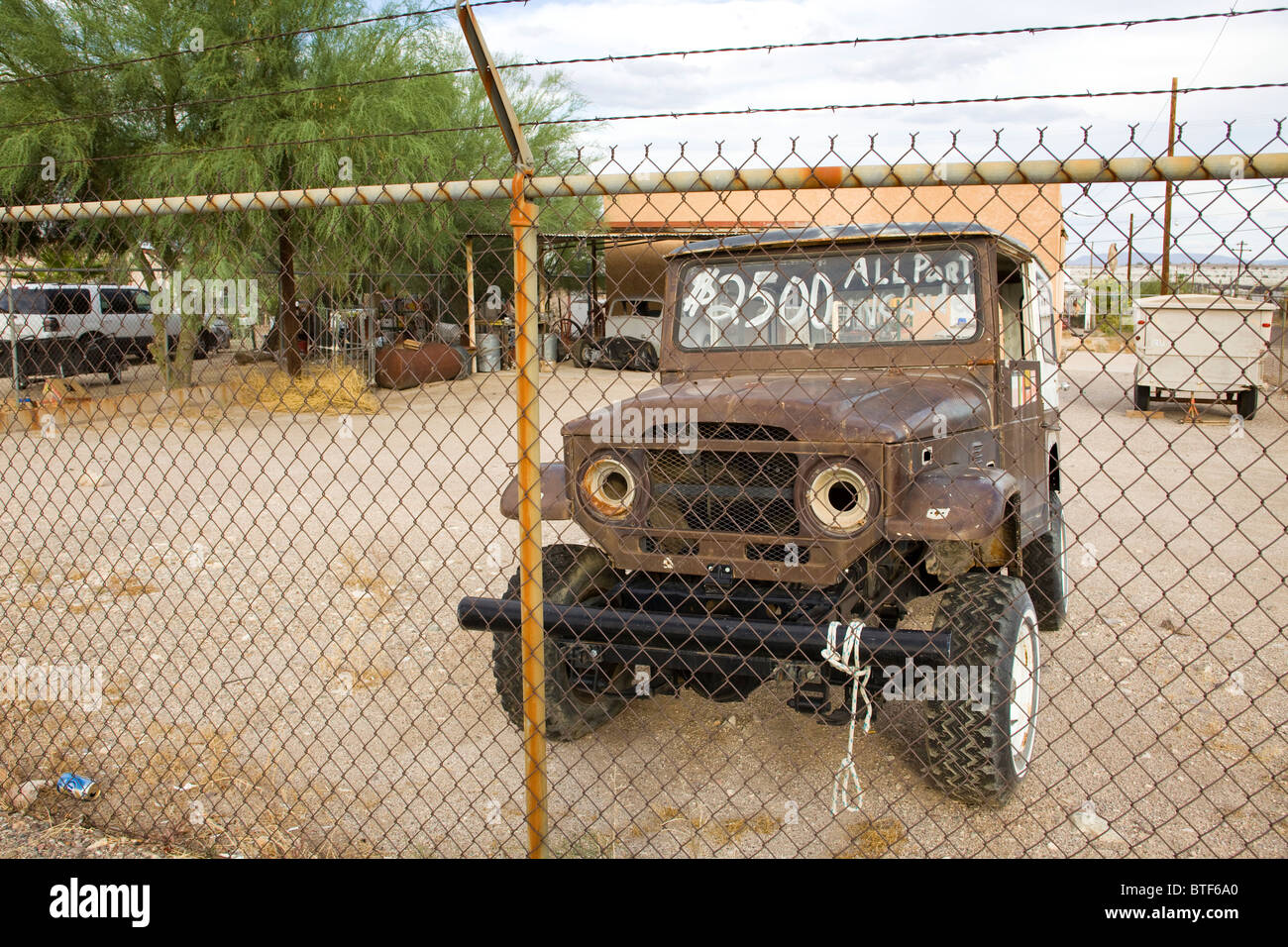 Alten Jeep zum Verkauf - Arizona USA Stockfoto