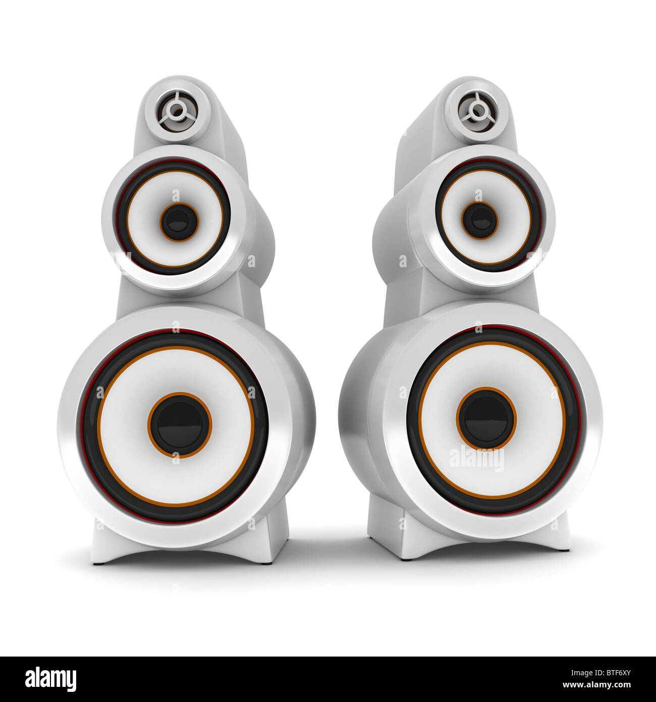 zwei Spalten auf einem weißen Hintergrund Stockfoto