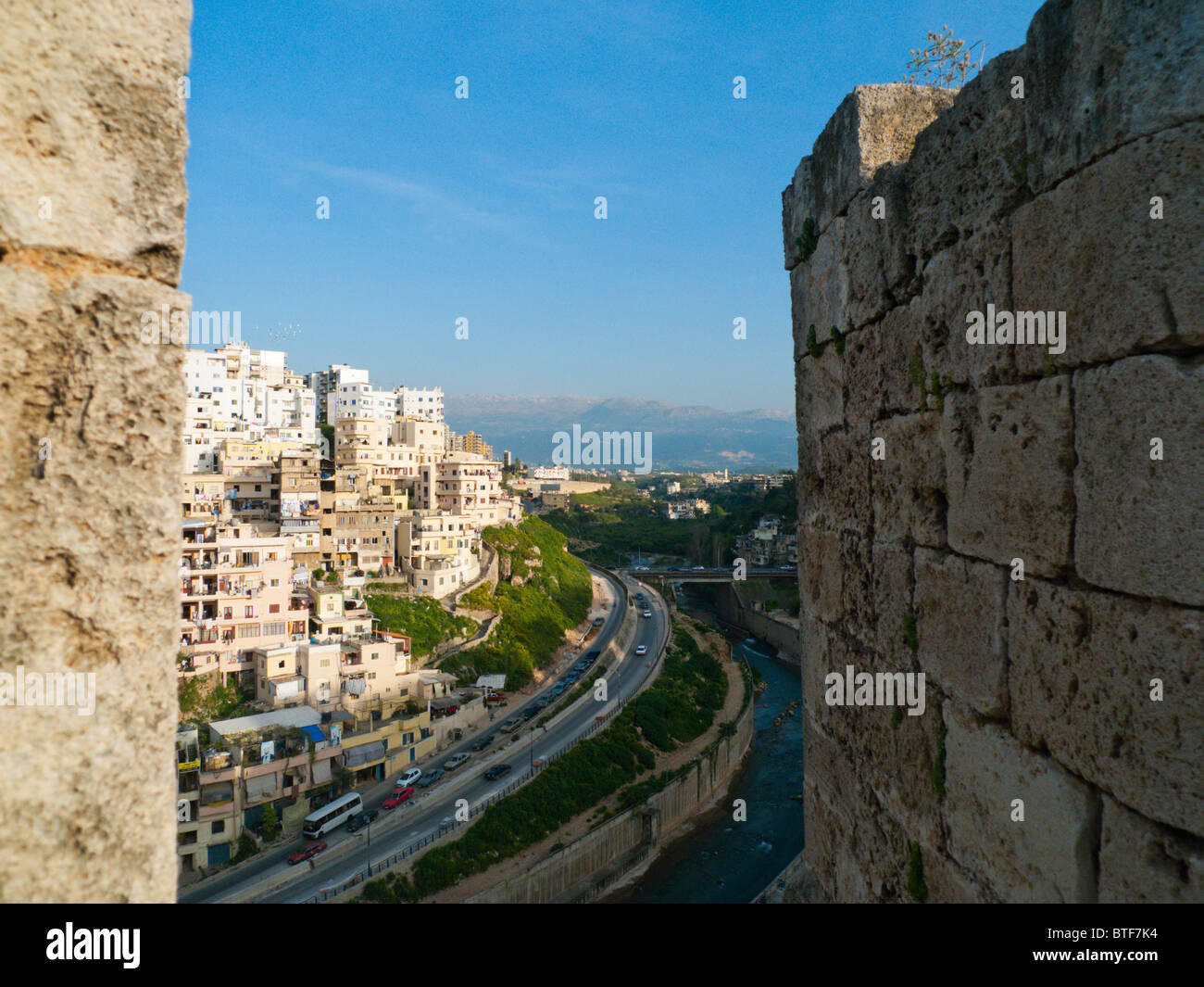 Damaskus al-Sham ein 2. Jahrtausend v. Chr. Hauptstadt Ansicht von The Fort Stadtmauern, Southwestern Syrien Naher Osten Stockfoto