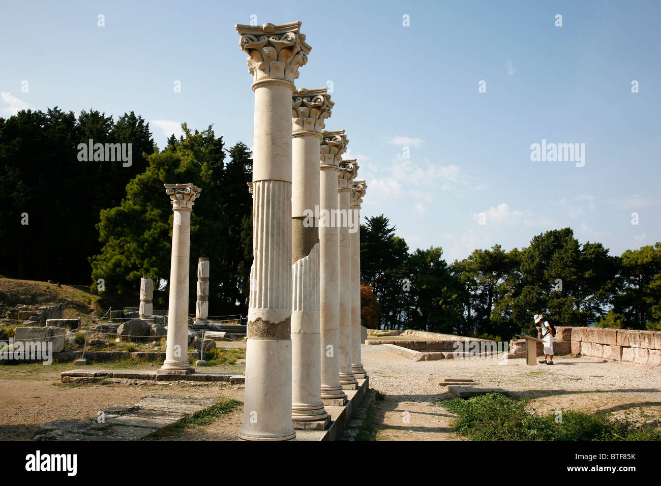 Der Tempel des Apollo am Standort Asklepeion, Kos, Griechenland. Stockfoto