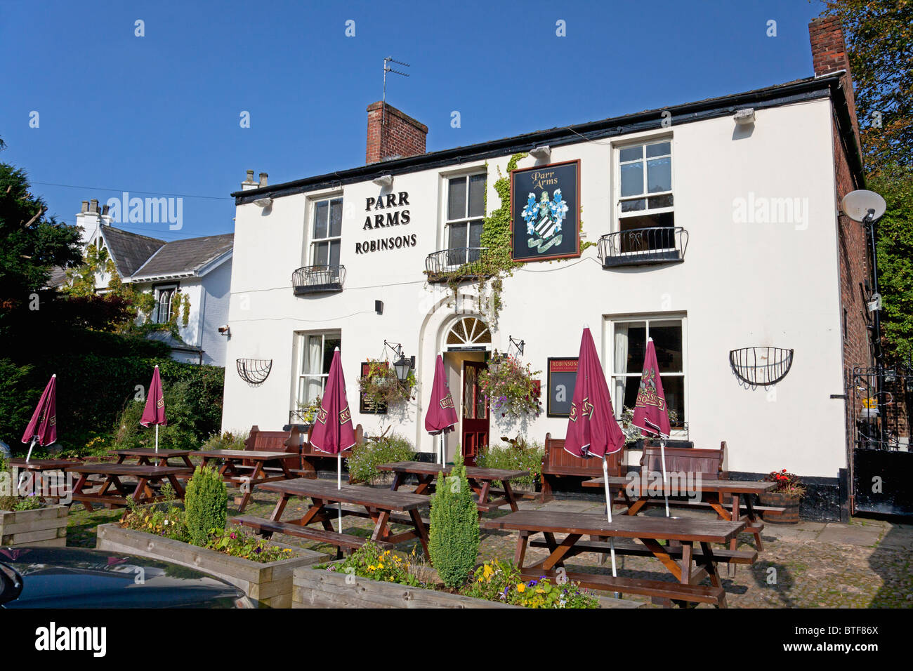 Die Parr Arms Pub in Grappenhall, Cheshire Stockfoto