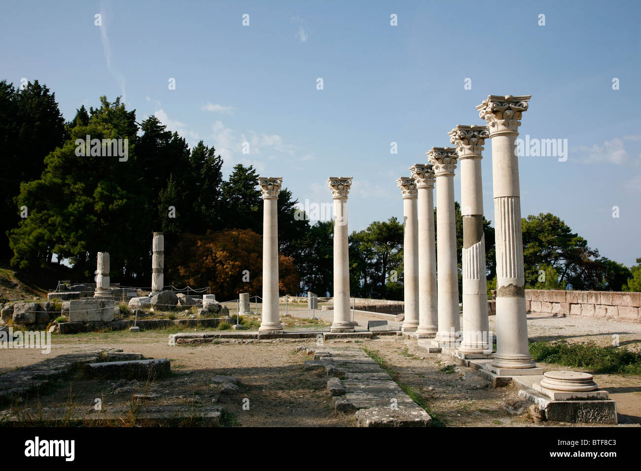 Der Tempel des Apollo am Standort Asklepeion, Kos, Griechenland. Stockfoto