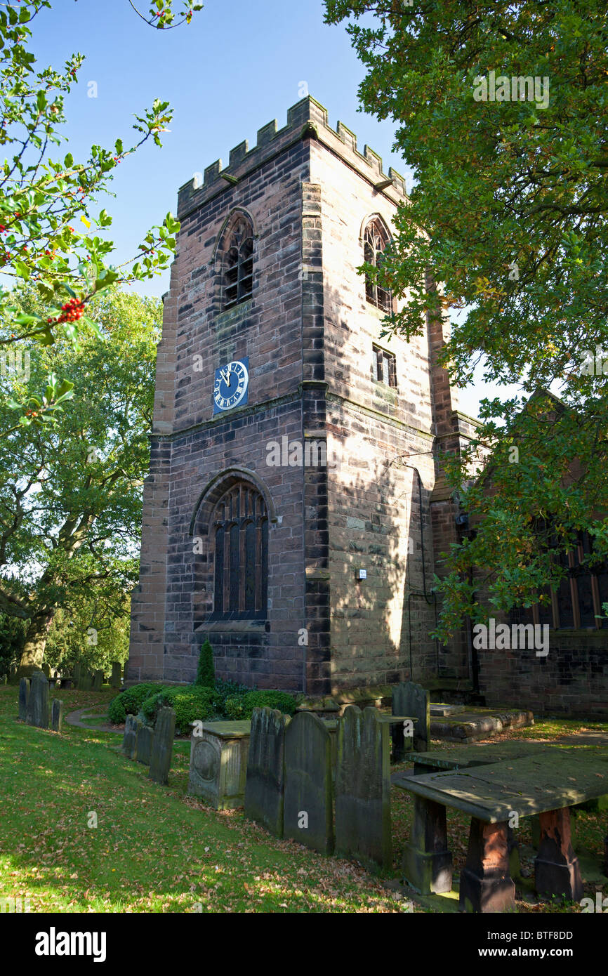 Allerheiligenkirche, Daresbury, Cheshire Stockfoto
