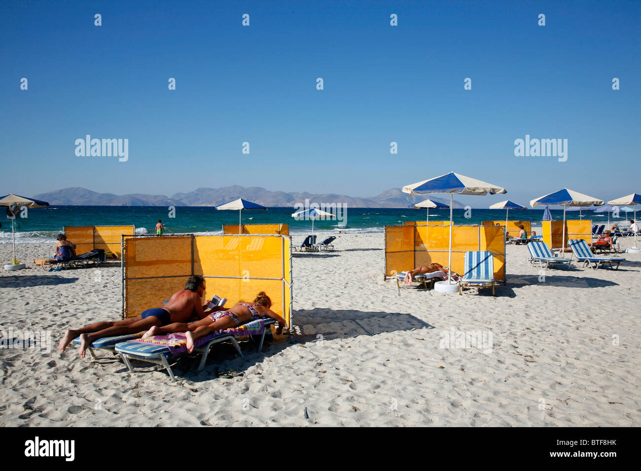 Mastihari Beach, Kos, Griechenland. Stockfoto