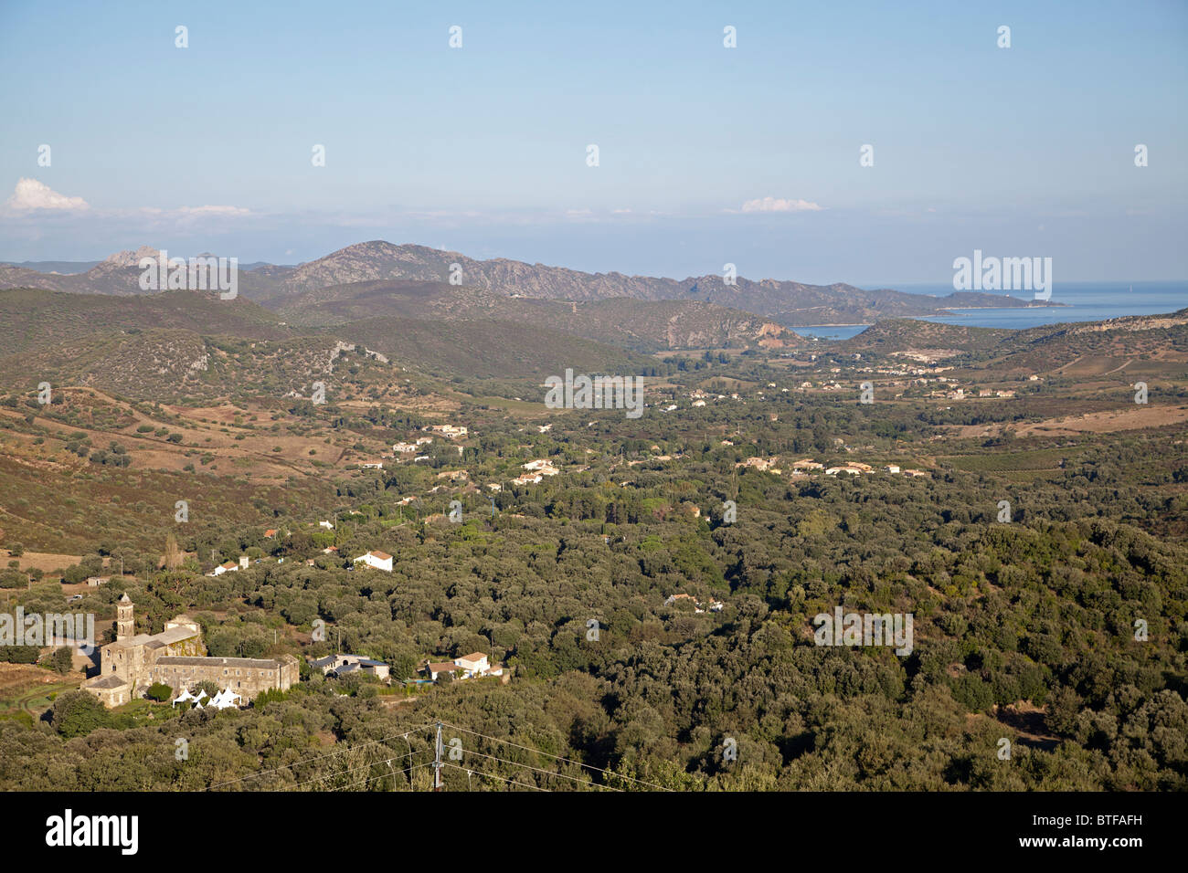 Desert des Agriates und Bucht von St. Florent Corsica Stockfoto