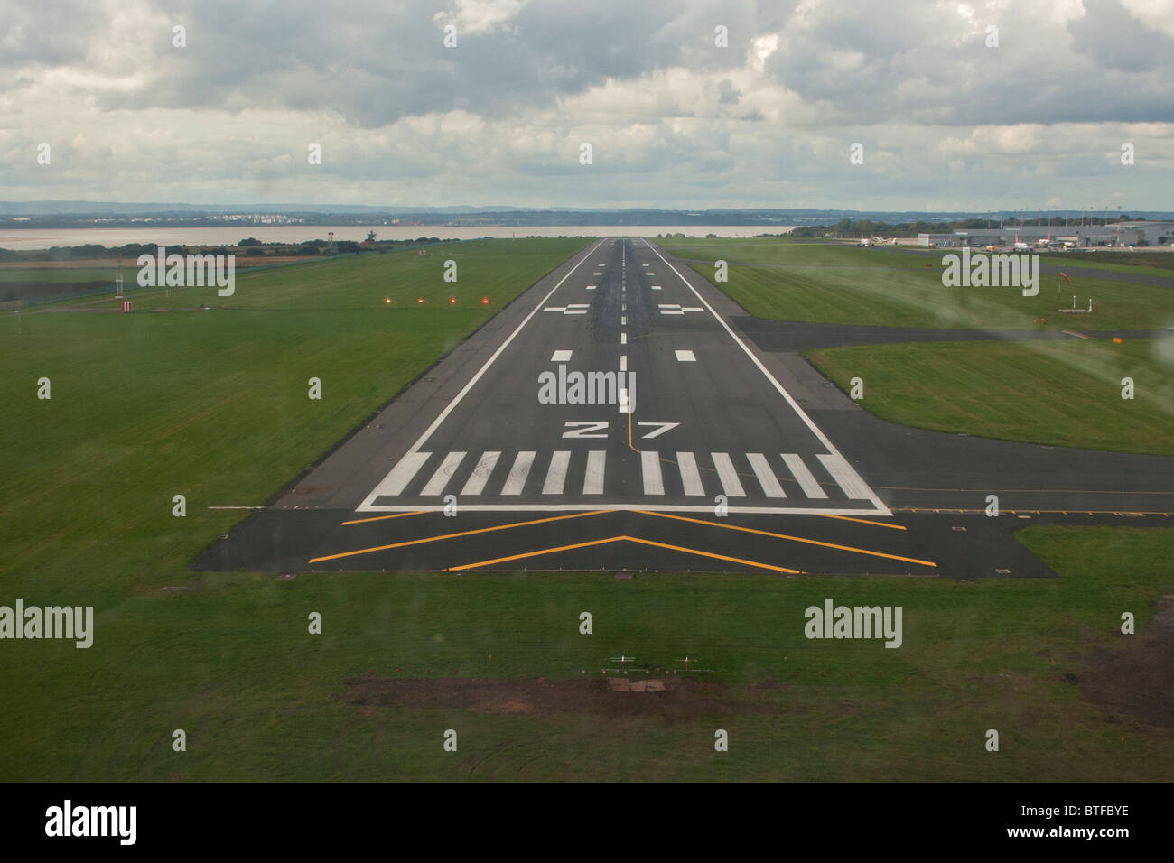 Start-und Landebahn Landing Strip Stockfoto