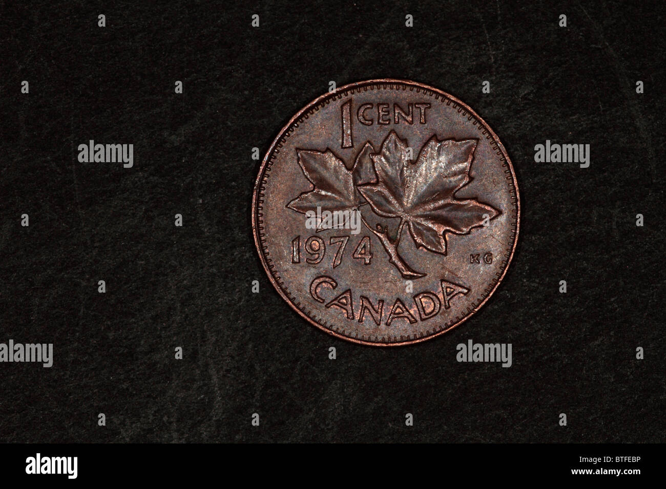 Kanadische Cent Münze Stockfoto