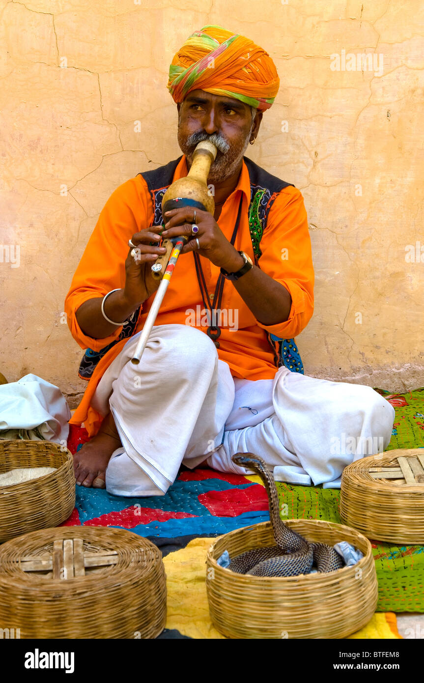 Snake Charmer, Jodhpur, Indien Stockfoto