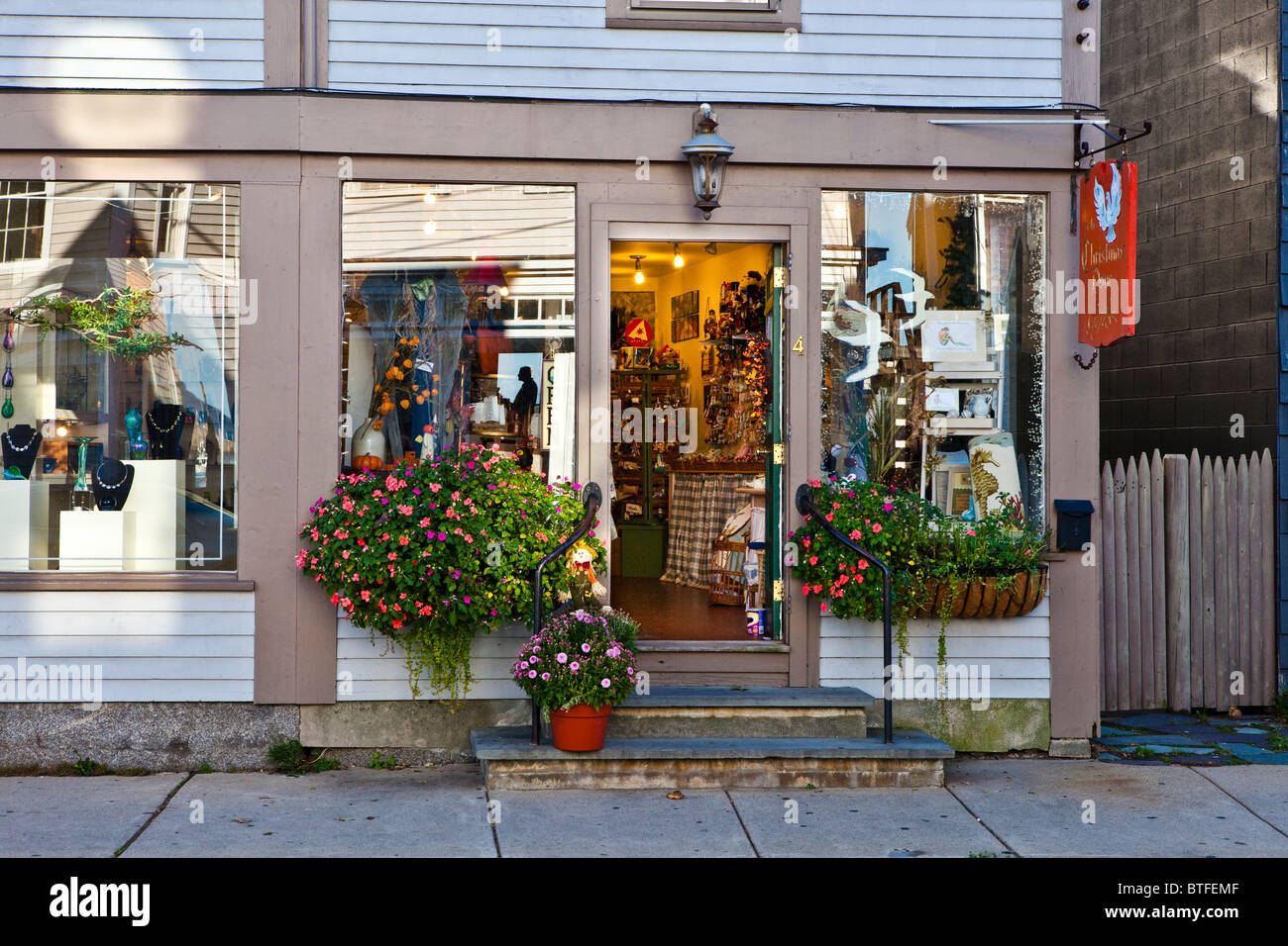 Speichern Sie auf Rockport Hauptstraße Stockfoto