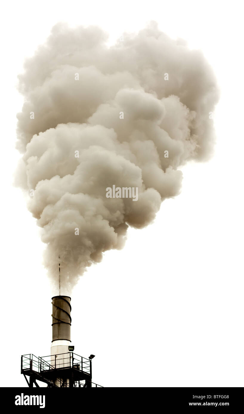Schmutzige Rauch isoliert, Ökologie-Probleme Stockfoto