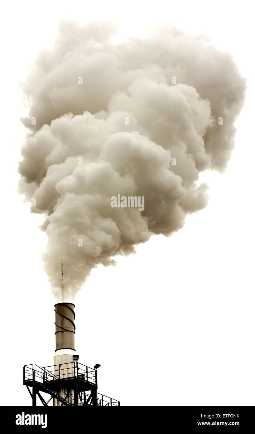 Schmutzige Rauch isoliert, Ökologie-Probleme Stockfoto