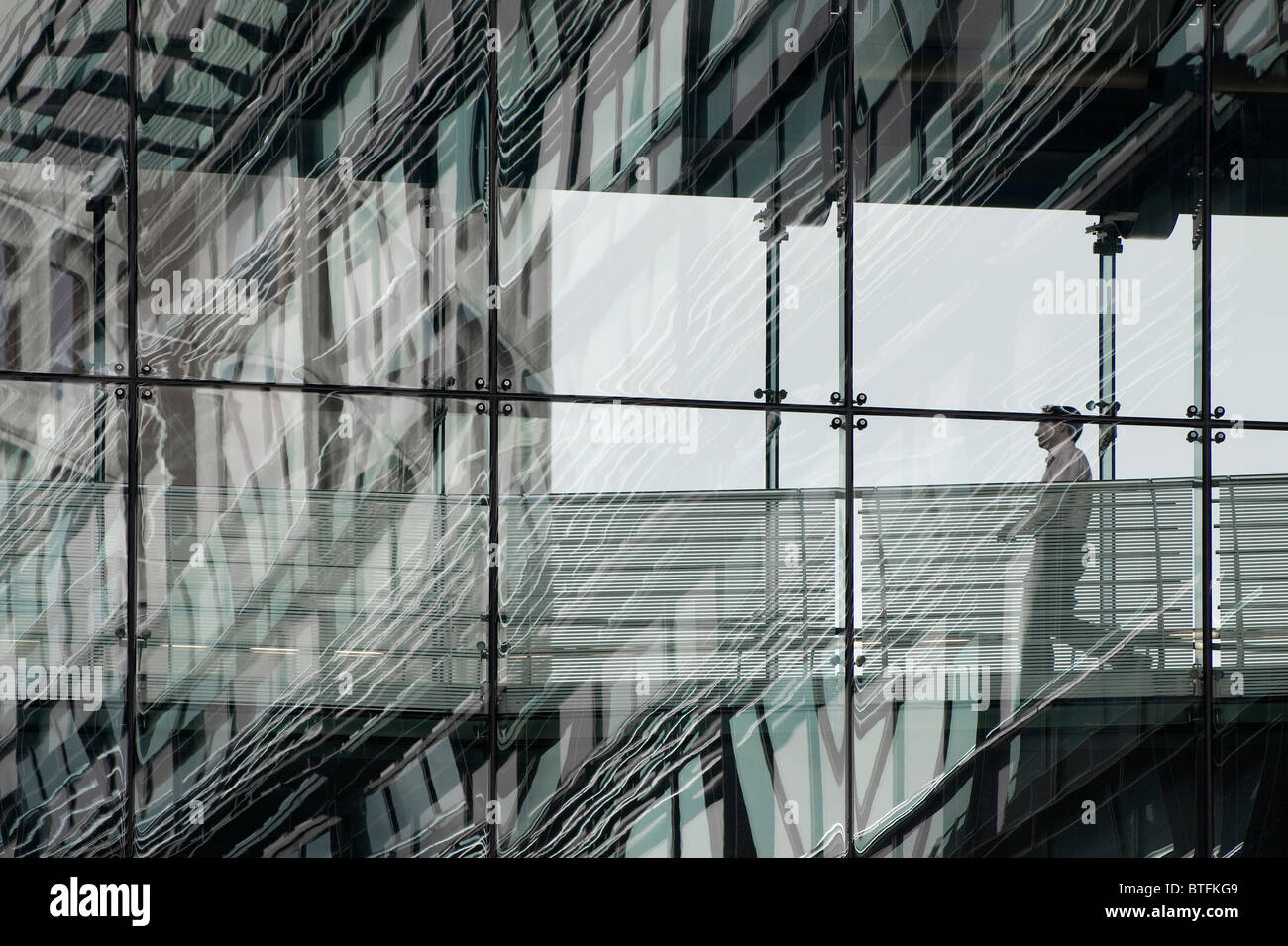 moderne zeitgenössische gläserne Bürogebäude, London, england Stockfoto