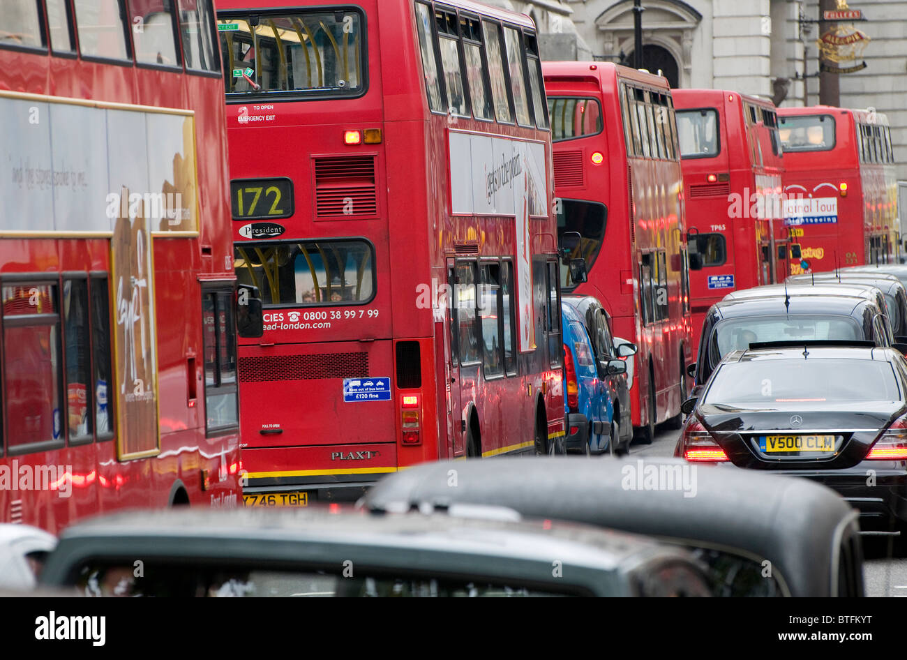 schwere Verkehrsstaus, London, england Stockfoto
