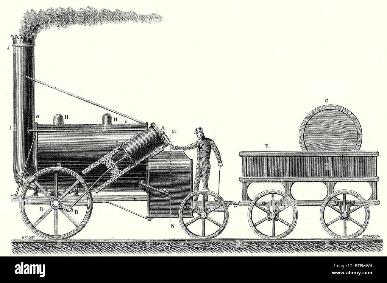 Die "Rakete", George und Robert Stephenson Lokomotive Stockfoto