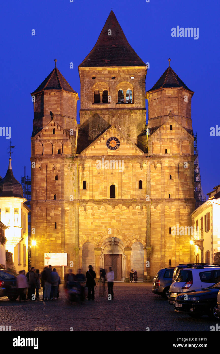 Marmoutier Abbey Kirche (12. Jahrhundert), Marmoutier, Departement Bas-Rhin, Elsass, Frankreich Stockfoto