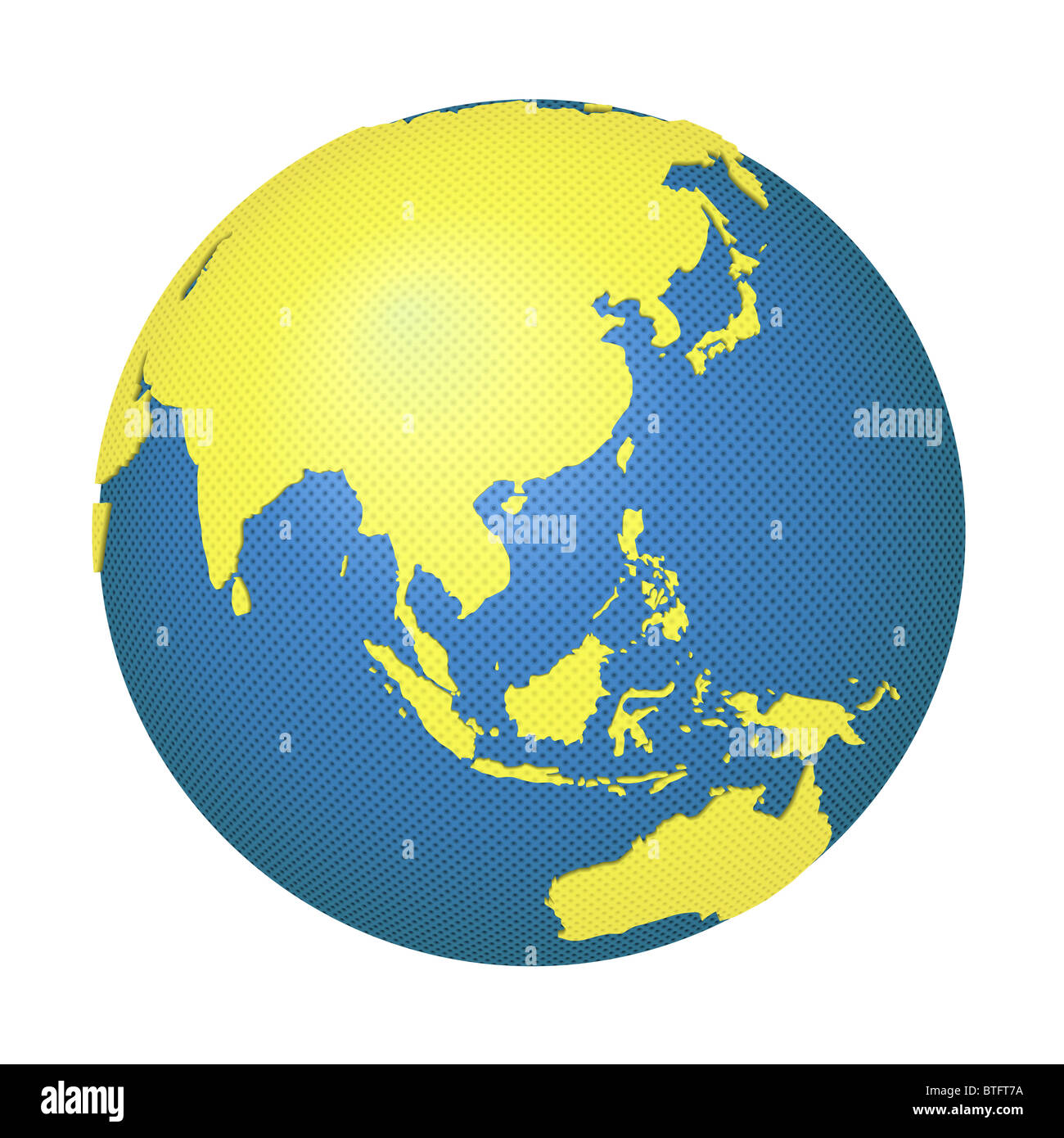 Globus mit Asien und Australien Stockfoto