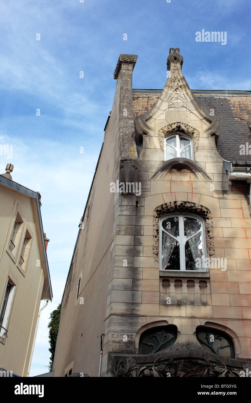 Maison Huot (1903), Jugendstil-Gebäude, Nancy, Departement Meurthe-et-Moselle, Lothringen, Frankreich Stockfoto