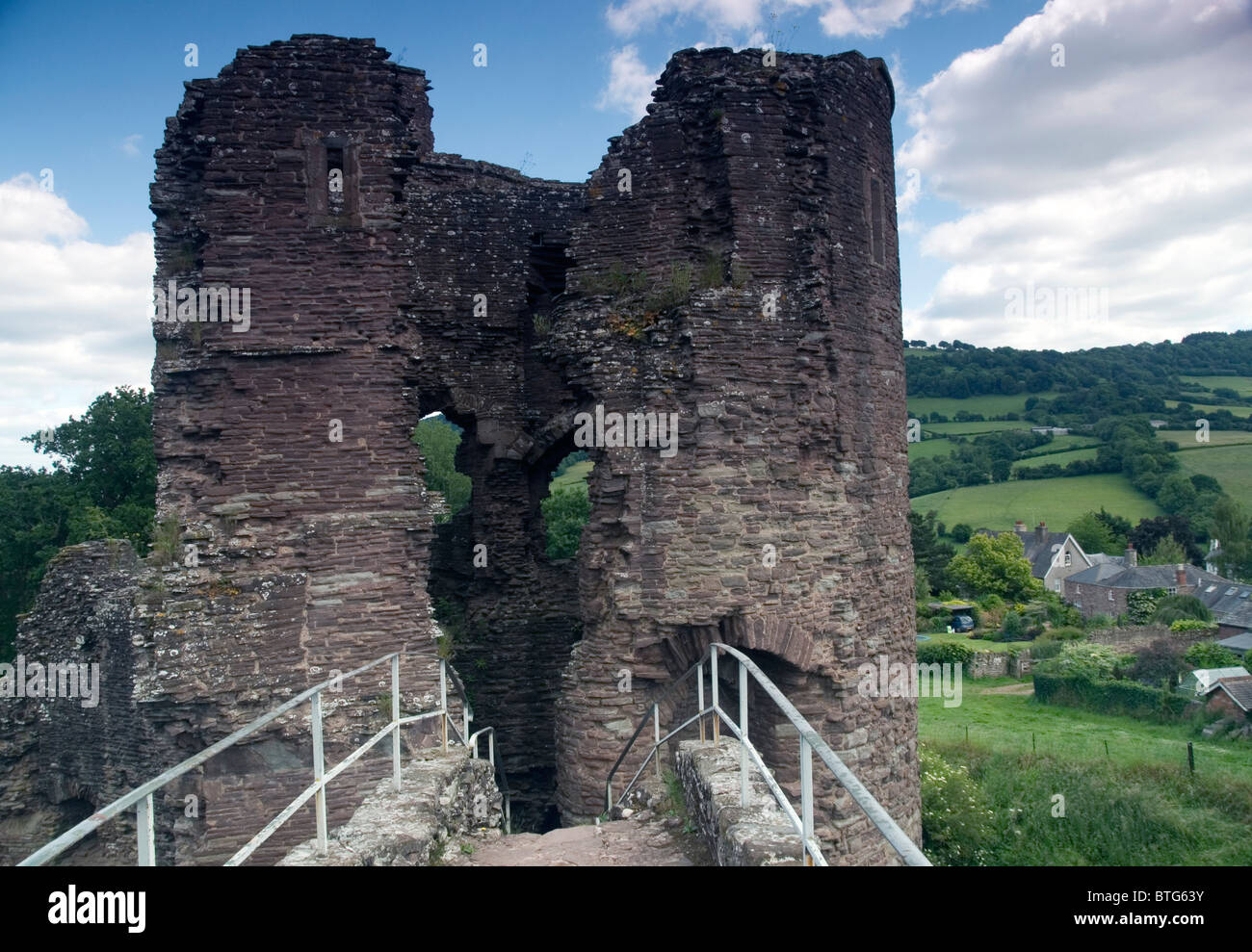 Grosmont Castle in Monmouthshire, South Wales, Großbritannien Stockfoto