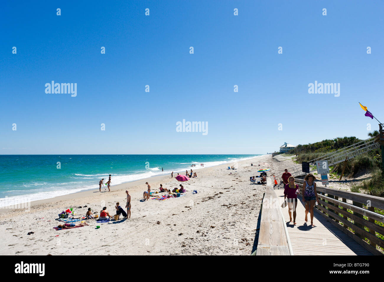 Golden Sands Park Strand nördlich von Vero Beach, Treasure Coast, Florida, USA Stockfoto