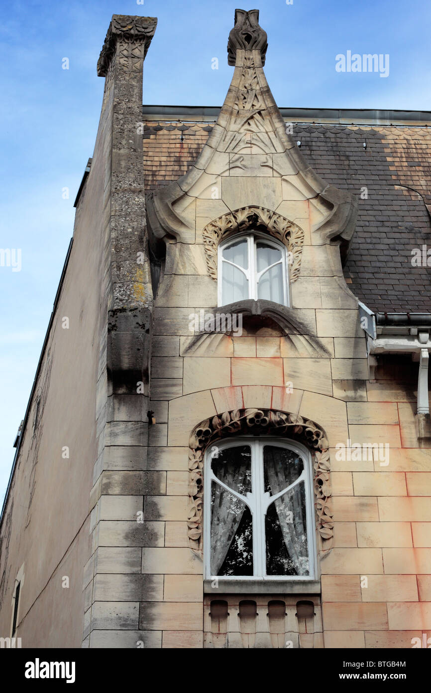 Maison Huot (1903), Jugendstil-Gebäude, Nancy, Departement Meurthe-et-Moselle, Lothringen, Frankreich Stockfoto