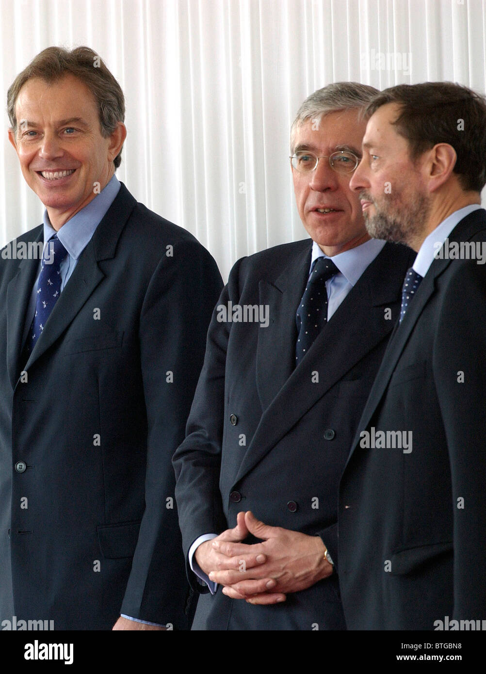 Außenminister der Rt Honorable Jack Straw MP mit Innenminister David Blunkett in London Stockfoto