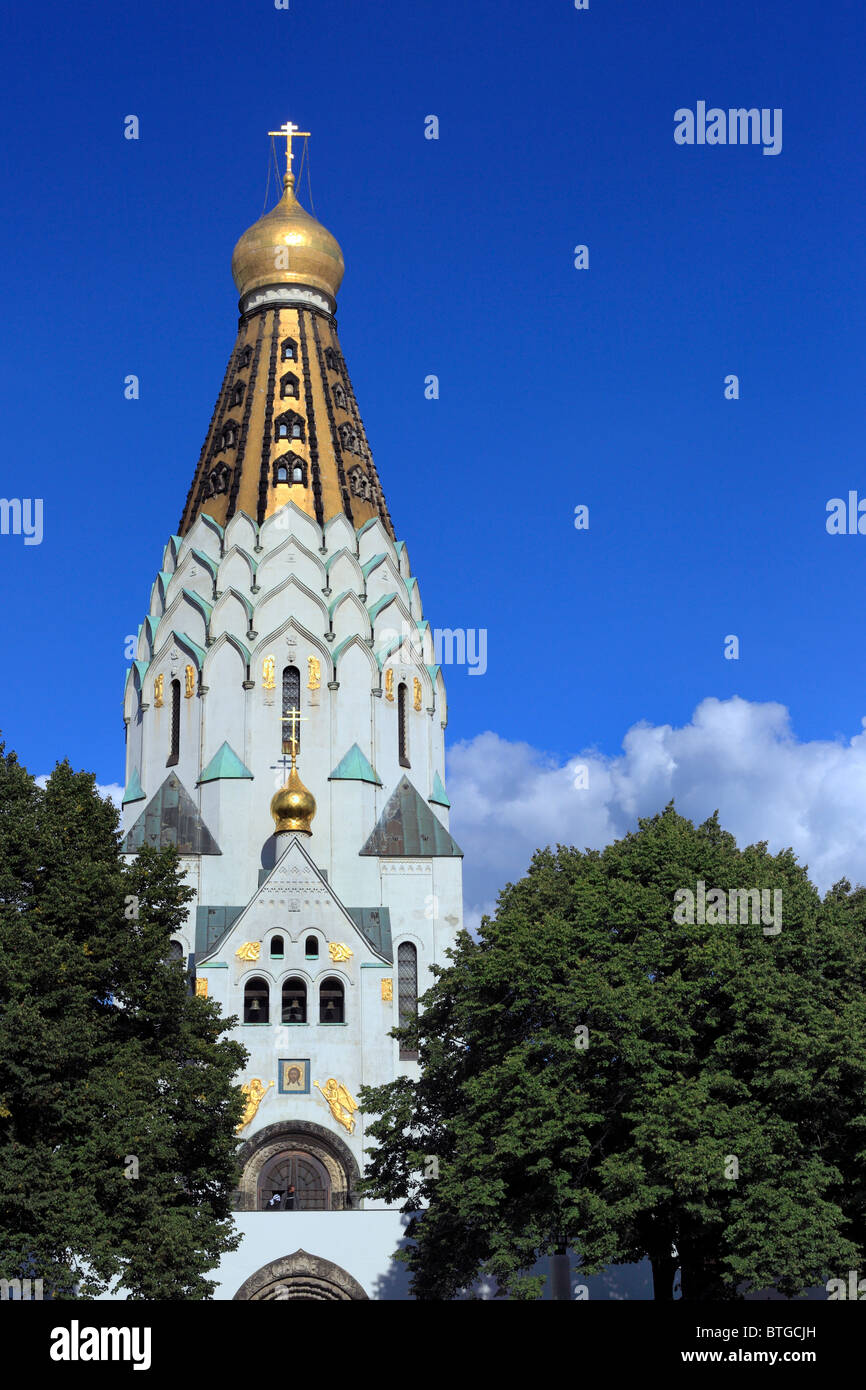 Russische Gedächtniskirche (1913), Leipzig, Sachsen, Deutschland Stockfoto