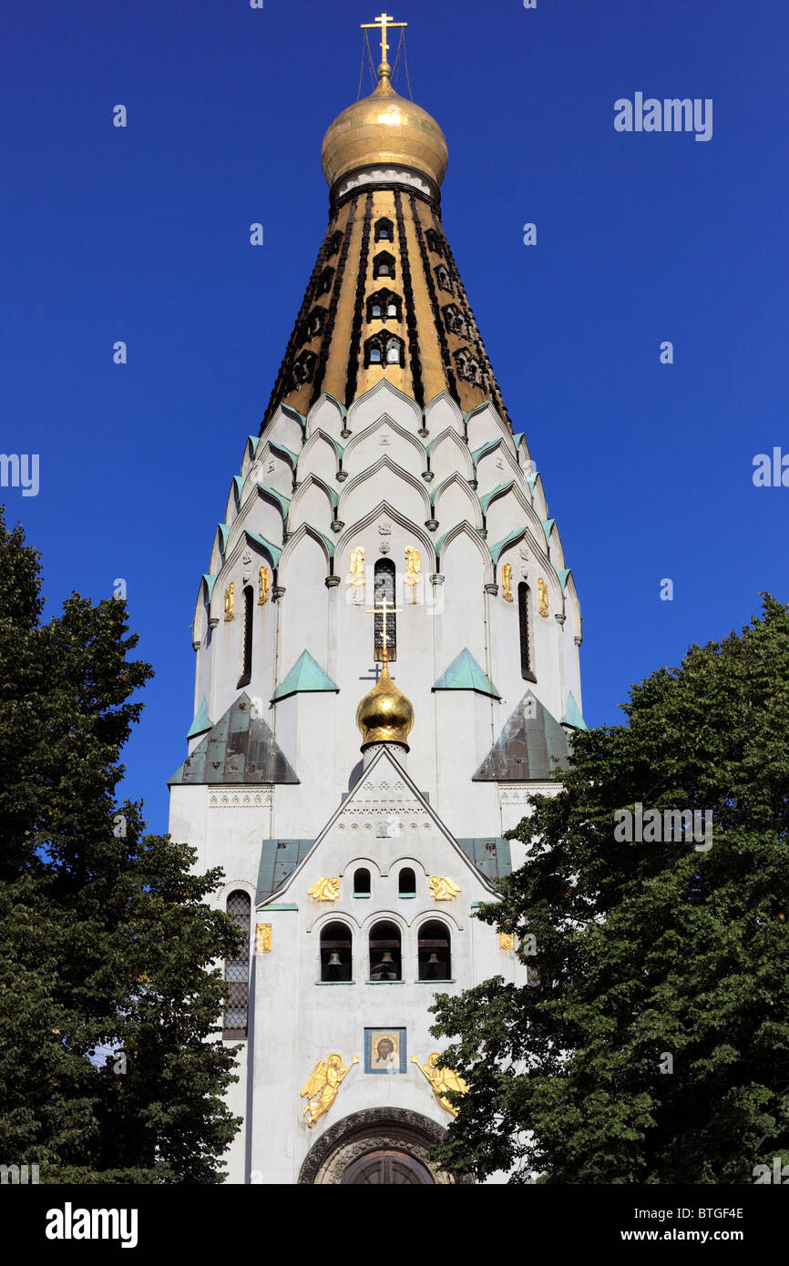 Russische Gedächtniskirche (1913), Leipzig, Sachsen, Deutschland Stockfoto