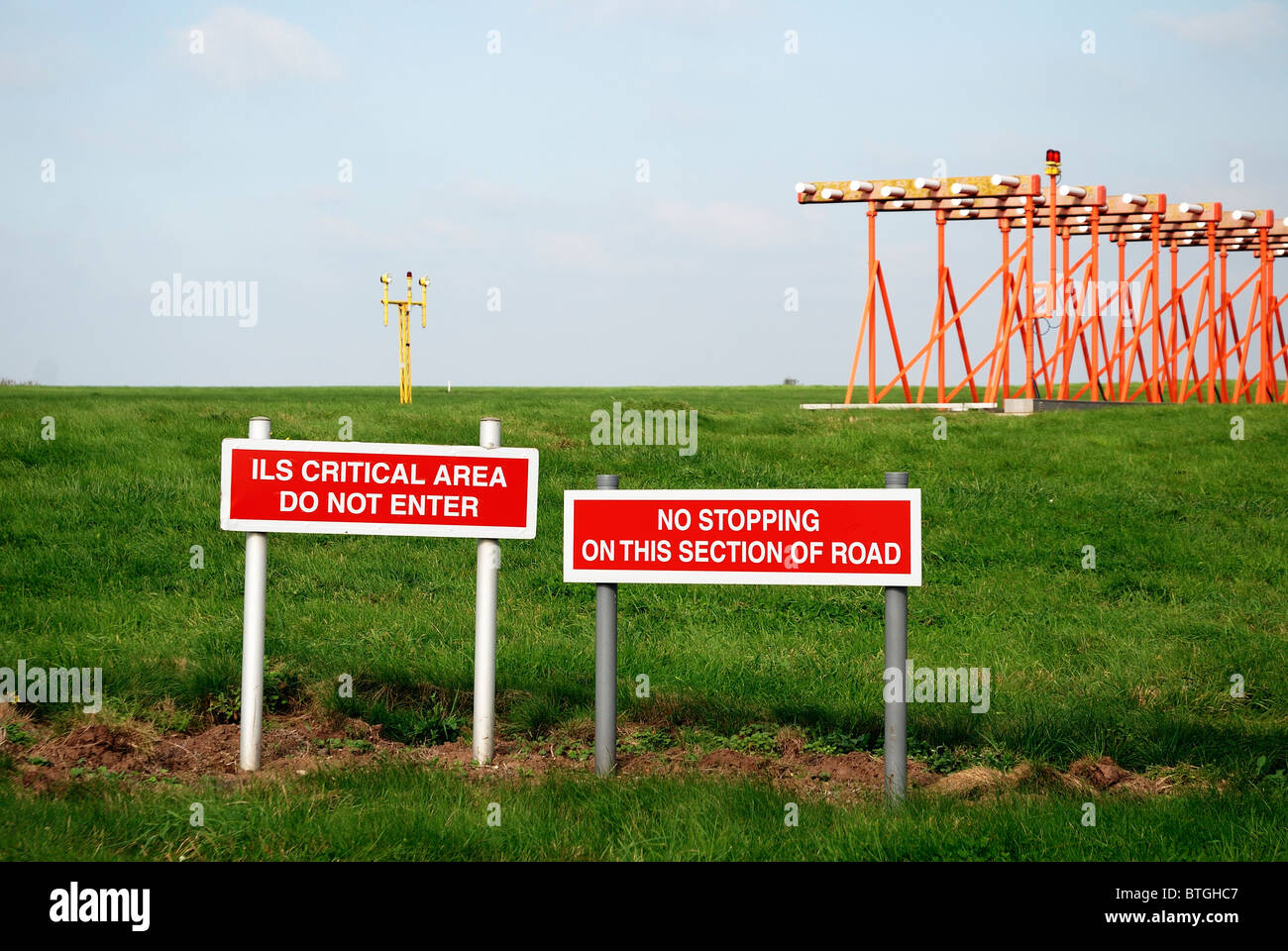 Flughafen Landeplatz beschränkten Zugriff east Midland Flughafen England uk Stockfoto