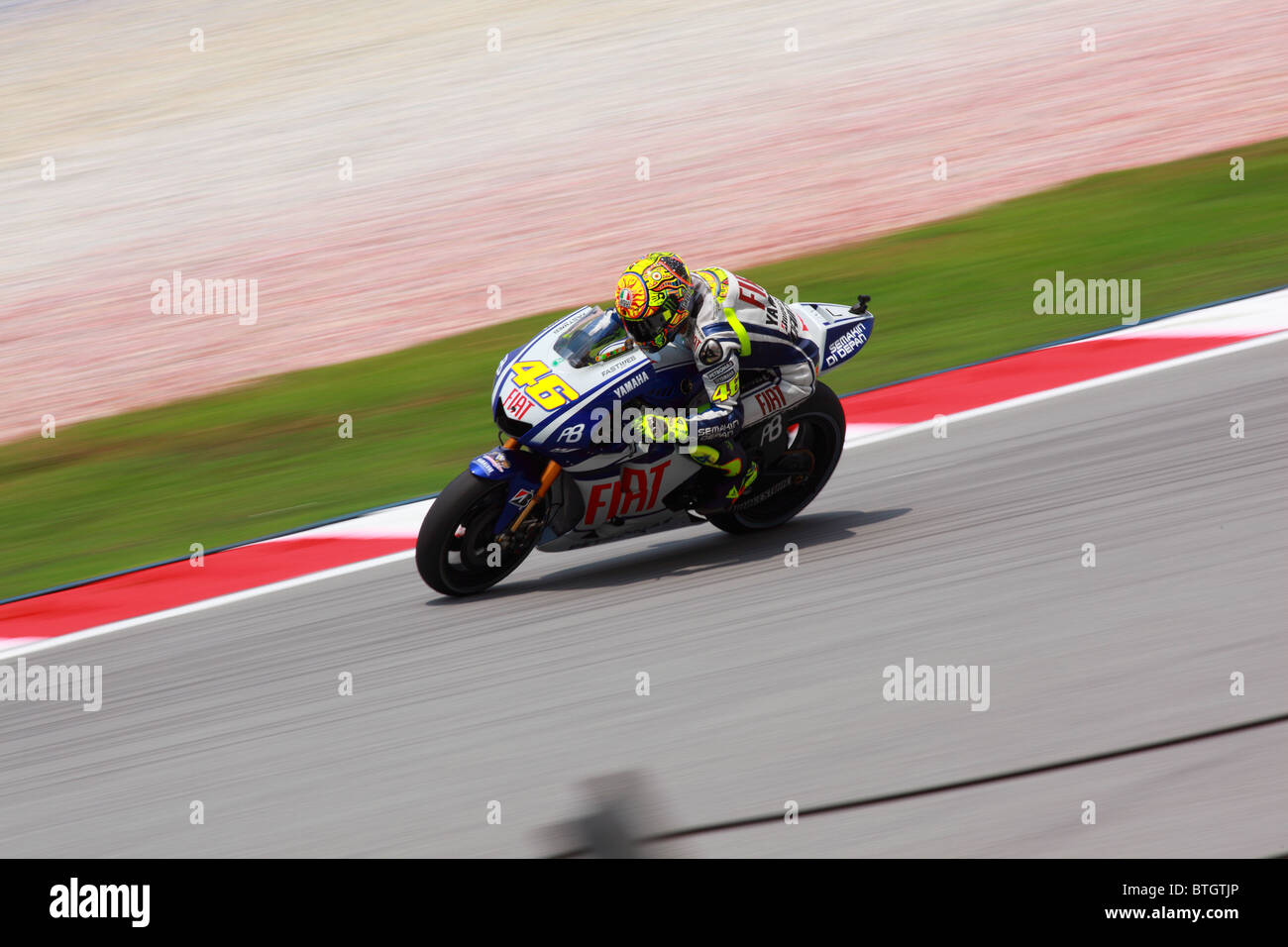 Valentino Rossi im ersten Training in Sepang Shell Advance Malaysian Motorcycle Grand Prix (MotoGP). Stockfoto