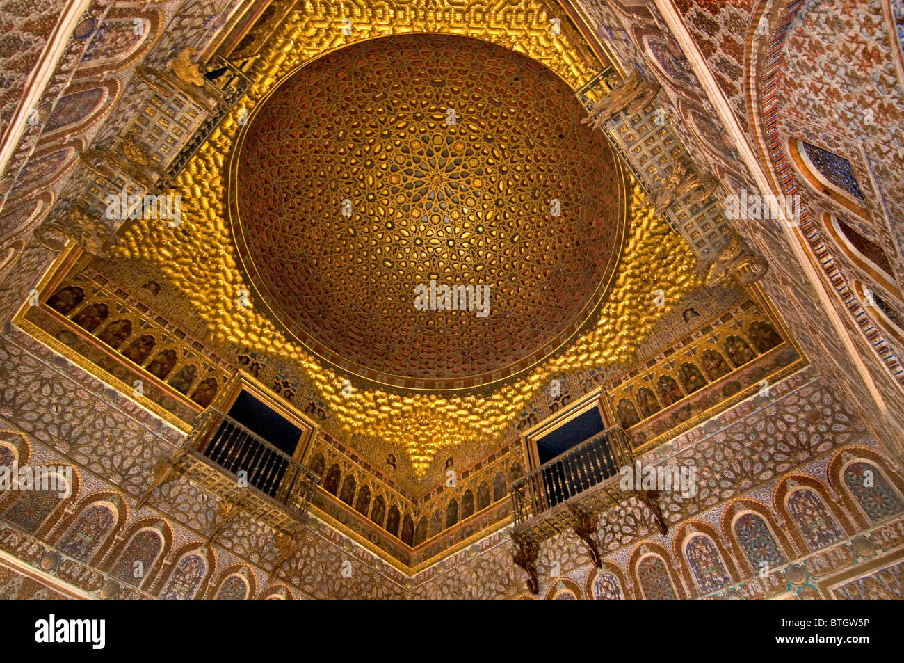 Maurische Festung Alcazar Sevilla Spanien Andalusien Königspalast. Stockfoto