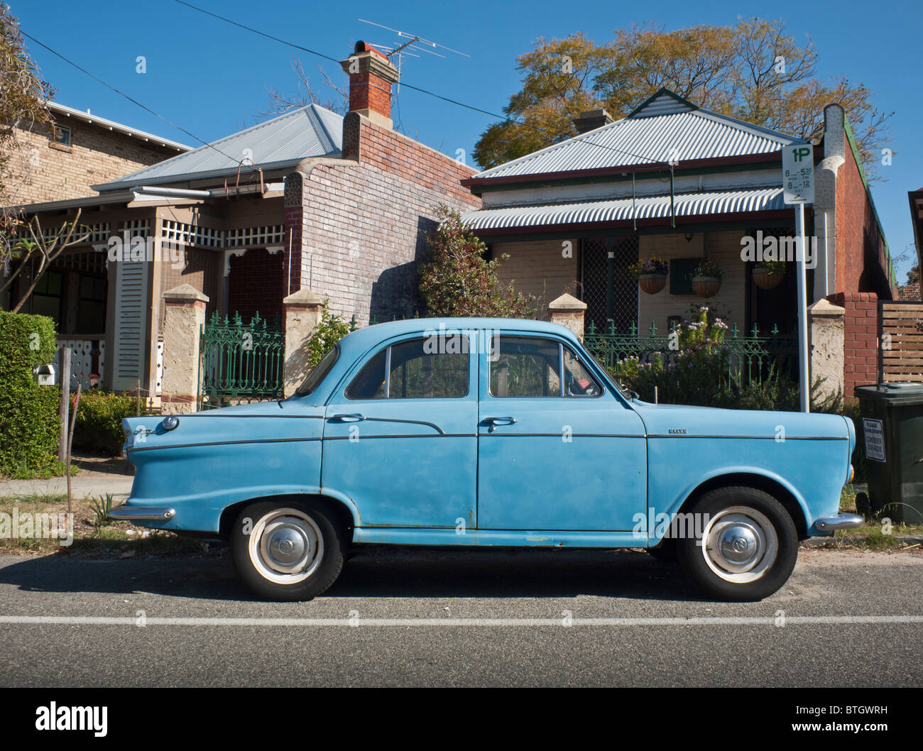 Morris Auto Major Elite auf einer Straße in Australien Stockfoto