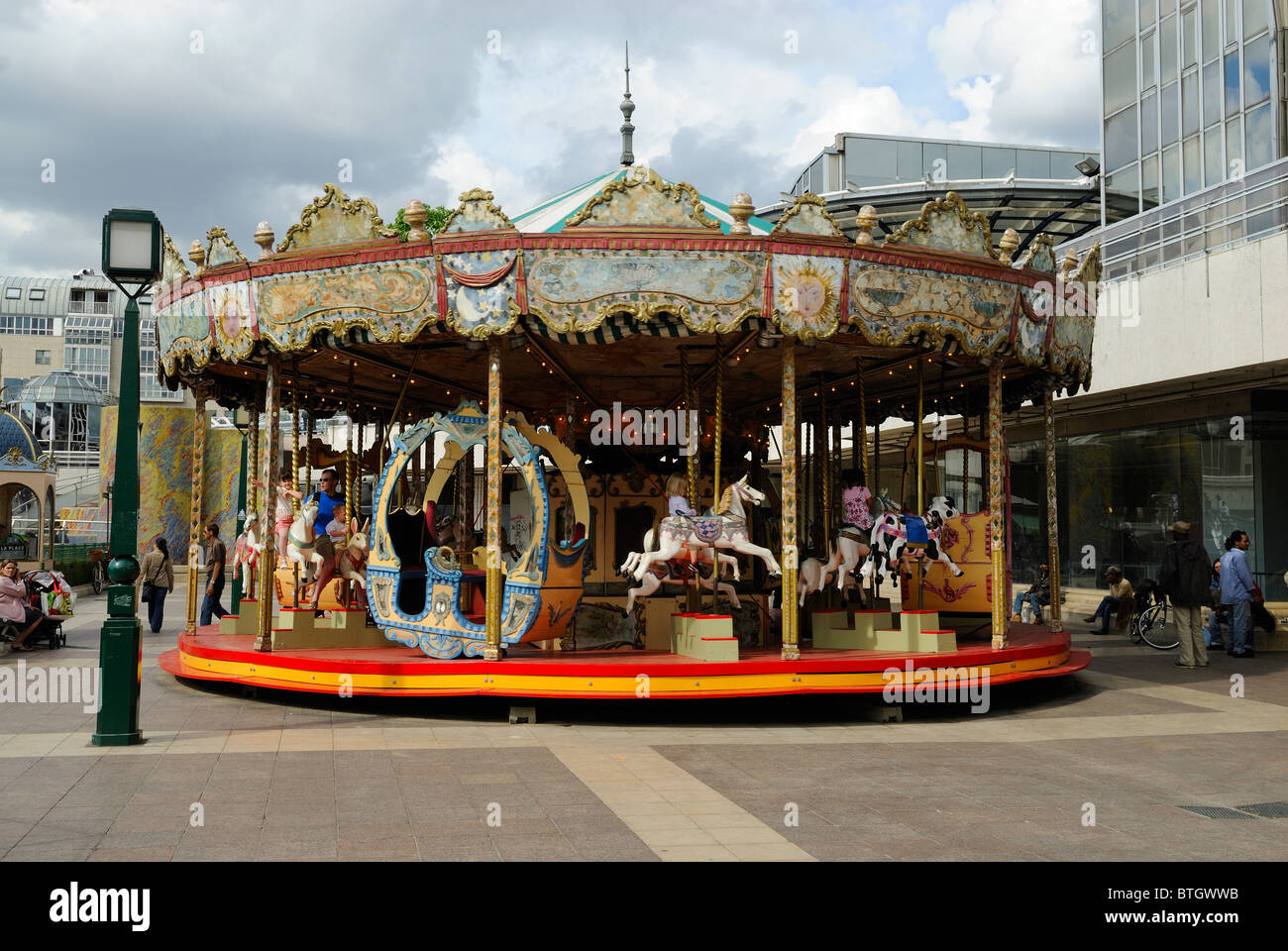 Merry Go Runde in Paris, Hauptstadt von Frankreich Stockfoto