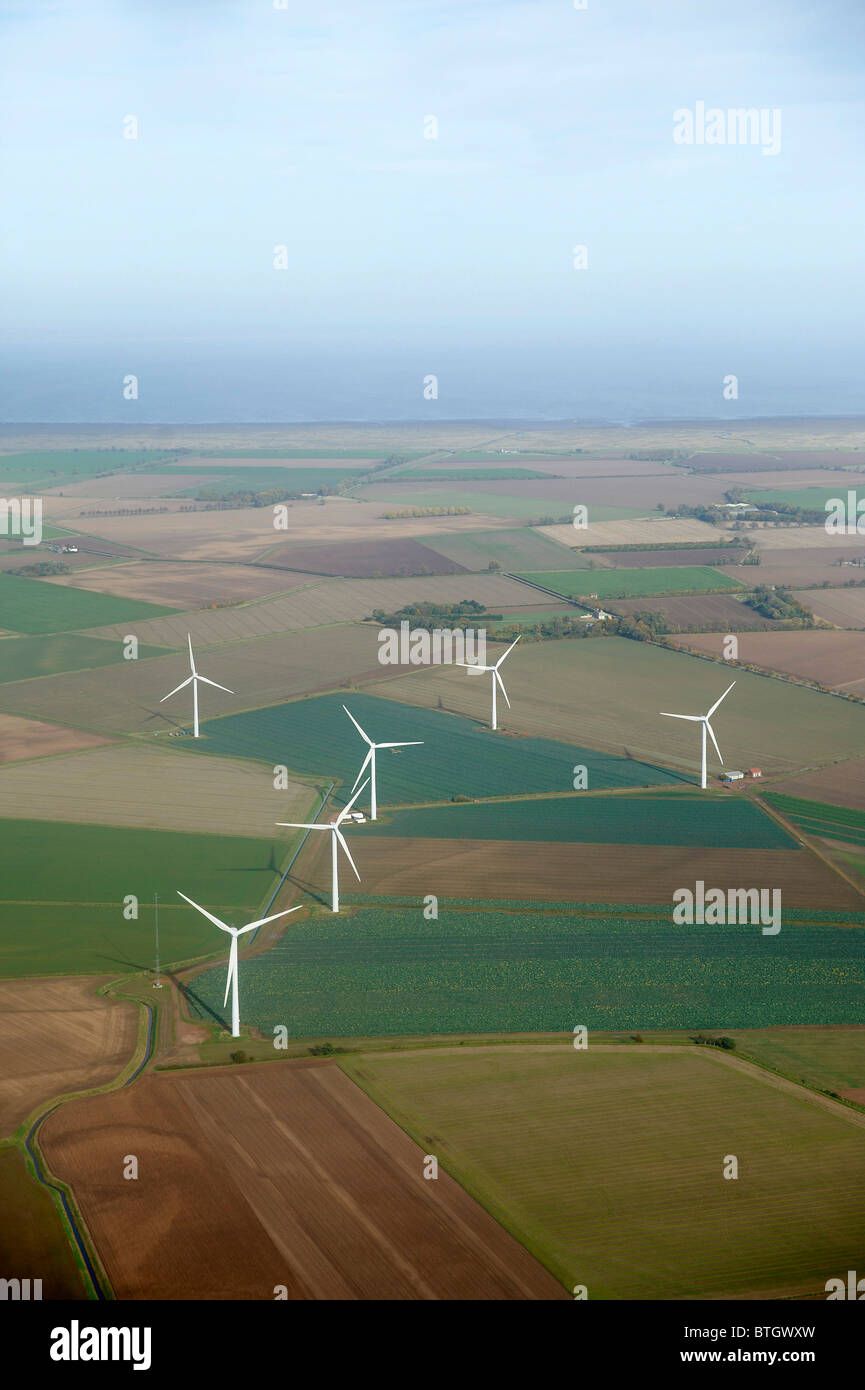 Windpark in der Nähe von Spalding Lincolnshire, Ostengland Stockfoto