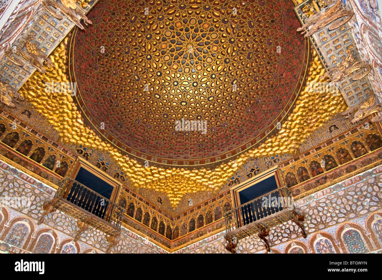 Maurische Festung Alcazar Sevilla Spanien Andalusien Königspalast. Stockfoto