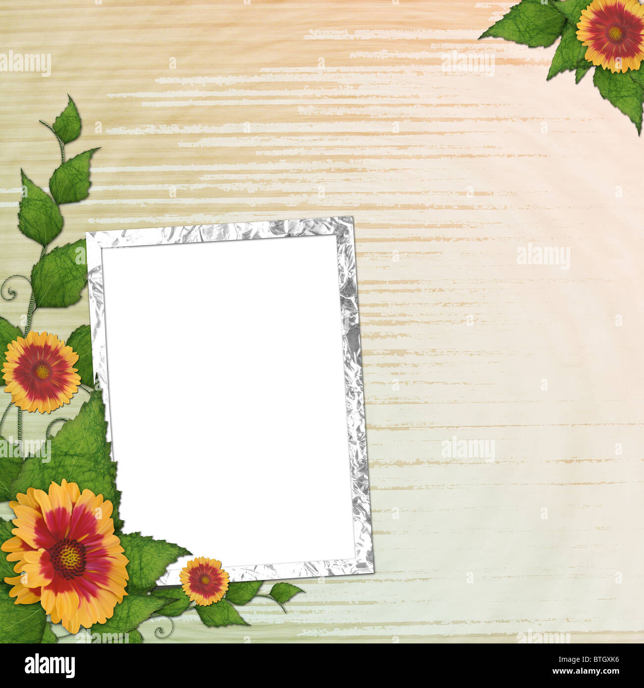 Hintergrund mit Blumen Stockfoto