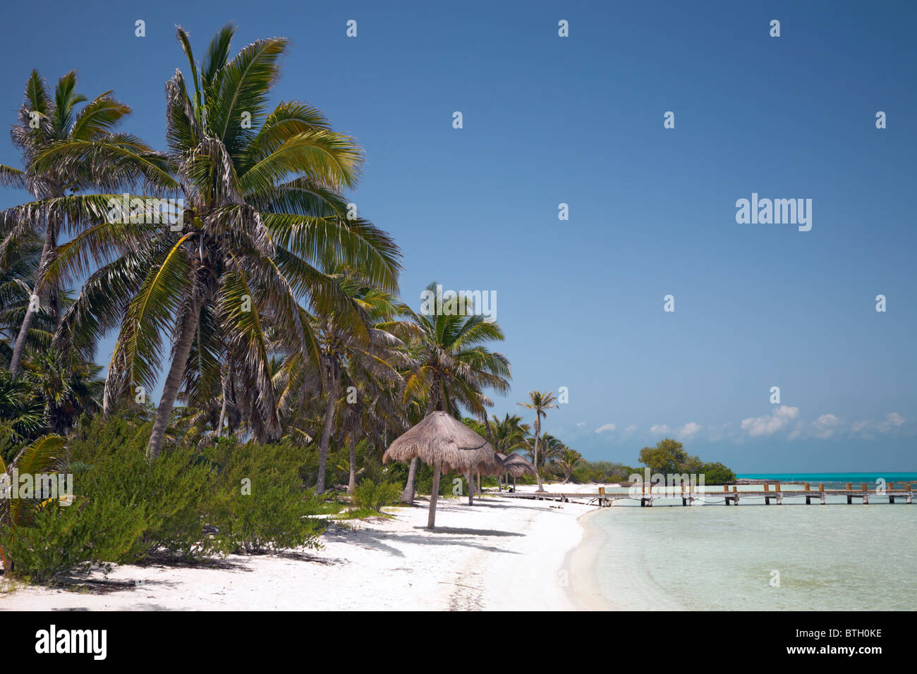 Strand auf der Isla Contoy, Mexiko Stockfoto