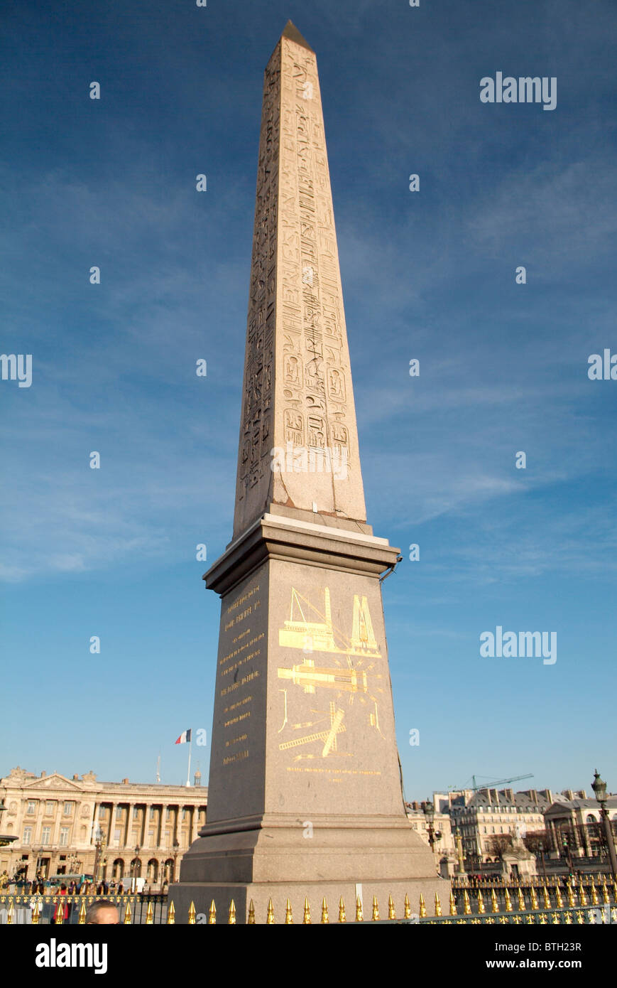 Obelisk von Luxor auf der Place De La Concorde in Paris, Hauptstadt von Frankreich Stockfoto